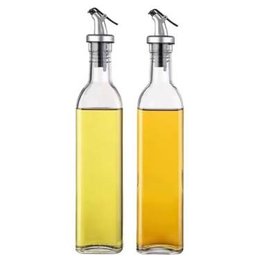 Imagem de Kit 2 Porta Azeite e Vinagre de Vidro com Dosador – Galheteiro para Cozinha, Azeiteira e Vinagreira, Recipiente para Temperos, Dispenser de Óleo e Vinagre, Garrafa para Molhos e Condimentos - Up Shop