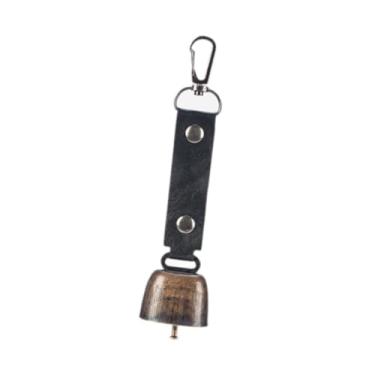 Imagem de oshhni Sobrevivência de sino de urso alto urso Bell Protection Compact Wind Chime, PELOCHAIN ​​PELA PELANDO PENDE, Preto