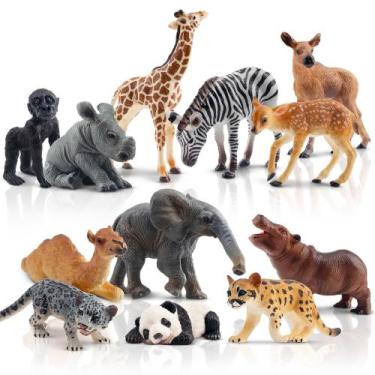 Imagem de Estatuetas de Animais da Floresta Toymany - 12 Peças para Crianças