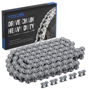 Imagem de YOXUFA Corrente 420 Corrente 90L Elo Padrão Rolo Drive Corrente Master Link para Coleman BT200X CT200U Trail 200 CT200U-EX Baja TrailMaster Warrior Heat MASSIMO MB165 MB200 196cc 6.5hp Powersports Mini Bike Part