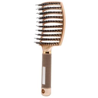 Imagem de Escova de cabelo Pente de cabelo Desembaraçador Escova de cabelo &nylon Mulheres Massagem molhada Pente Cabelo cacheado Salão de cabeleireiro Ferramentas de estilo(A)