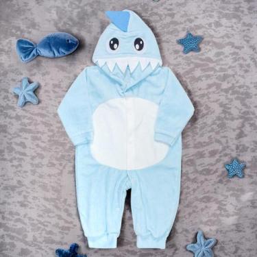 Imagem de Macacão Plush para Bebê com Capuz Bordado - Diversas Cores até 12 Mese