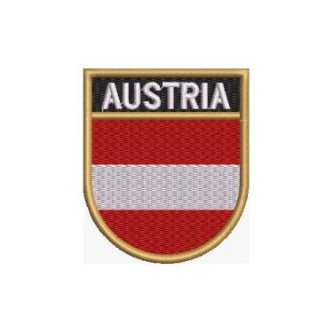 Imagem de BP0003E-001 Bandeira Austria Patch Bordado 6,8×8,0cm (D-Arquivo Matriz para bordar)
