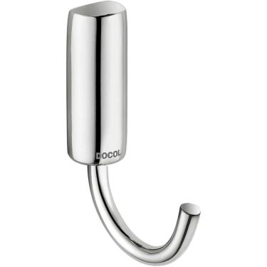 Imagem de Suporte Cabide de parede Gancho Porta-Toalhas Lavatório Banheiro Cromado Docol