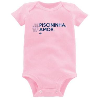 Imagem de Body Bebê Piscininha amor - Foca na Moda, Rosa bebê, GG