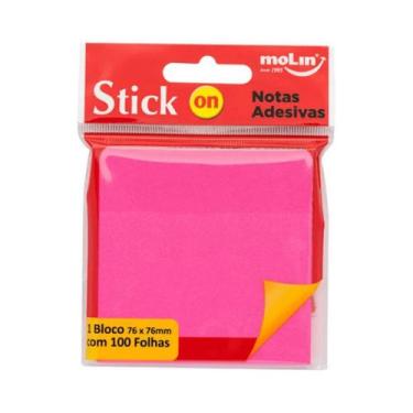 Imagem de Bloco Adesivo Molin Neon, Rosa