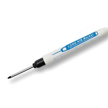 Imagem de Caneta Marcadora de Ponta de Ponta de 30 Mm de Comprimento, Marcador de Alcance Profundo à Prova D'água, Régua de Medição, Ideal para a Madeira (Preto)