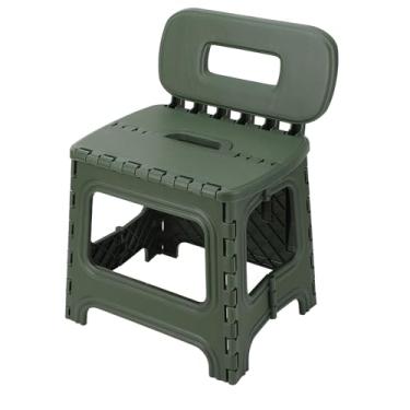 Imagem de Banquinho dobrável, banquinho dobrável de plástico leve com alça, banquinho infantil antiderrapante que suporta até 136 kg, banquinho infantil portátil com alça para (Pequeno