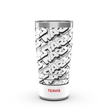 Imagem de Tervis Traveler Star Wars - Copo de viagem com isolamento térmico de parede tripla com padrão de logotipo, mantém as bebidas frias e quentes, 590 ml, aço inoxidável