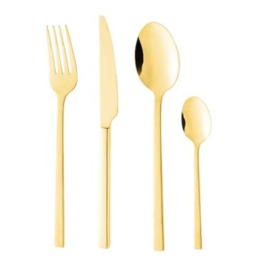 Imagem de WOLFF - Faqueiro 24 Peças de Aço Inox Firenze Dourado