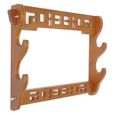 Imagem de JNQLLDS Suporte de espada inovador suporte de espada suporte de espada suporte de parede suporte de espada Samurai Katana suporte de exibição suporte suporte de espada suporte de exibição de arma (cor