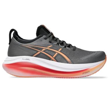 Imagem de ASICS Tênis de corrida masculino Gel-Nimbus 27, Carbono/Mojave, 11 US