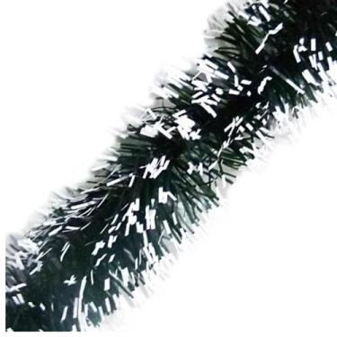 Imagem de Festão 9cm x 2m Verde Nevado Enfeite Natalino Para Pinheiro - Goal Art
