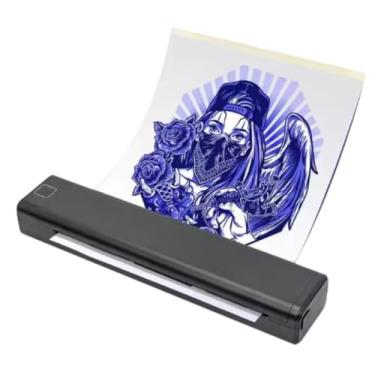 Imagem de Impressora Térmica A4 Tatuagem Bluetooth Portátil Printer + papel hectográfico