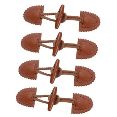 Imagem de oshhni Botões de alteração de 4pcs Botões Acessórios Multifunction Casaco de revestimento de revestimento de alteração de alternância para quebra -vento Bag, Marrom