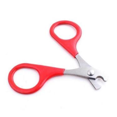 Imagem de Tesoura cortar unhas  p/ gato - vermelha - NoBrand