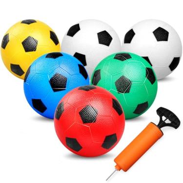 Imagem de Dilabnba Mini Bolas De Futebol De 6" Para Crianças De 1 A 3 Anos, Brinquedos Esportivos Macios Para Bebês Em Ambientes Internos, Bolas De Salto Para Piscina, Brinquedos Para Áreas Externas, Present