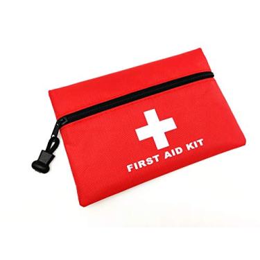 Imagem de Mochila de primeiros socorros Jipemtra médica vazia primeiros socorros vermelha Tratamento de emergência First Responder Trauma Bag para pré-escola Centro de cuidados infantis Viagens de campo Acampamento creche, Red 420d 8x5.5inch