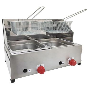 Imagem de Fritadeira Profissional a Gás 2 Cubas 5 Litros