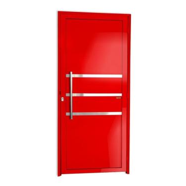 Imagem de Porta Lambril Com Friso Com Puxador Super 25 210cm X 90cm Brimak Vermelho