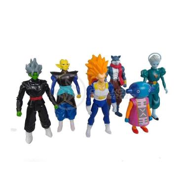 Imagem de Kit Conjunto 6 Boneco Vegeta Ssj3 Dragon Ball Super 15Cm