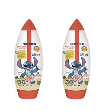 Imagem de Kit 2 Nutriex Protetor Solar Infantil Stitch Fps 30 100ml.