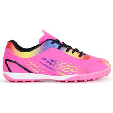 Imagem de Chuteira Society Unissex Colorida com Design Esportivo Leve e Resistente (Rosa, BR, Adulto, Numérico, M, 41)