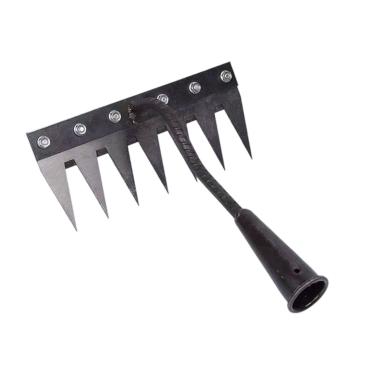 Imagem de Ｂｅｓｇａ Ancinho de capina, ancinho de jardim manual, aço, removedor de ervas daninhas de alta resistência, enxada de jardim para plantio, aração de vegetais e , 7 Dentes