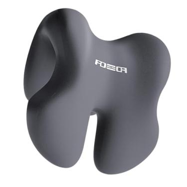 Imagem de Ioensy Almofada de encosto com suporte de pescoço e memória para cadeira de escritório, apoio de cabeça multifuncional, almofada lombar para cama, leitura, Cinza Escuro