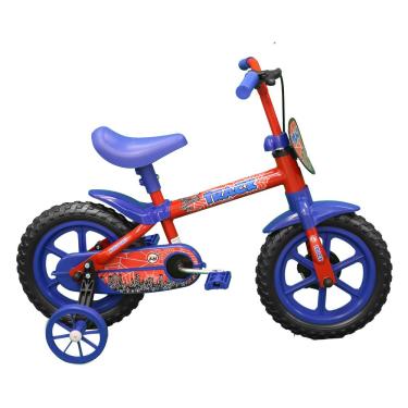 Imagem de Bicicleta Infantil Aro 12 Track&Bikes Arco-Íris Azul com Vermelho