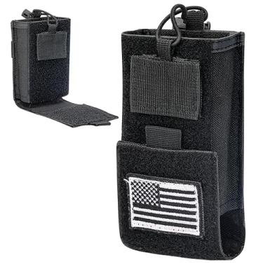 Imagem de Estojo com suporte de rádio tático Molle coldre militar bolsa resistente para Baofeng UV-5R BF-F8HP AR-152 Walkie Talkies bidirecional armazenamento ajustável