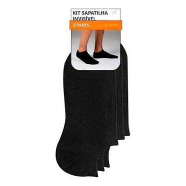 Imagem de Kit 3 Pares De Meias Cano Invisível Soquete Algodão Unissex - duck, Pr