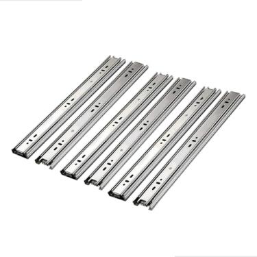 Imagem de 6 Corrediça Telescópica Light 40cm Zincada H35 Trilha Para Gaveta Armário Gavetas 30kg 3 Pares 400mm