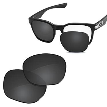 Imagem de Lentes de óculos de sol de substituição Glintbay Precise-Fit para Oakley Garage Rock OO9175, Polarized Advanced Black, Small