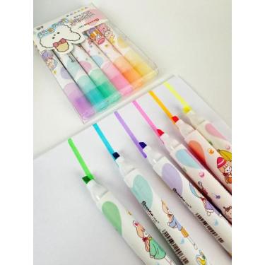 Imagem de Kit 6 Unidades Caneta Marca Texto Fofa Kawaii Q-1300 - DAFU