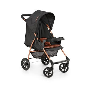 Imagem de Carrinho Para Bebê Romano Galzerano Passeio Preto Cobre