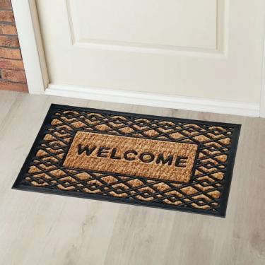 Imagem de Capacho Fibra De Coco Antiderrapante Panamá 40x60cm Uzoo - Zig-Zag