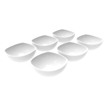 Imagem de Conjunto 6 Potes de Sobremesa Doces Branco 265ml Plástico Trio Crippa