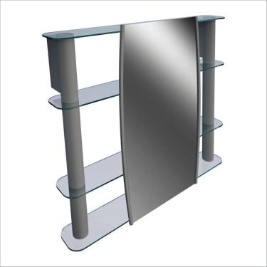 Imagem de Espelheira Slip I Sobrepor 64cm X 80cm Plus Silver