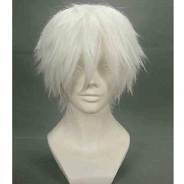 Imagem de Mainlead Tokyo Ghoul Tokyo Guru Kaneki Ken Cosplay Halloween Wig Silver White
