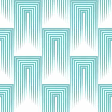 Imagem de Papel De Parede Adesivo Linhas Verde Branco Degradê Geométrico Moderno 3m