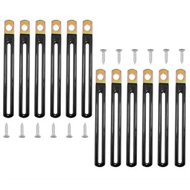 Imagem de PIYANYO Braçadeira de cabo resistente 100 x 10 x 6 mm braçadeira de fixação de fio de aço carbono, para elétrica, DIY, com parafusos de instalação 12 peças