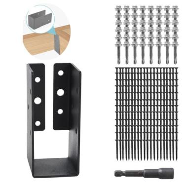 Imagem de Ganchos de viga ocultos em placa de aço Nrspp Q235 2x4 (24 unidades)