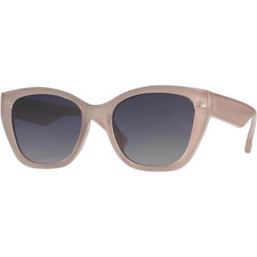 Imagem de Óculos De Sol Feminino Redondo Marrom Palha Polarizado 2540 - Village 