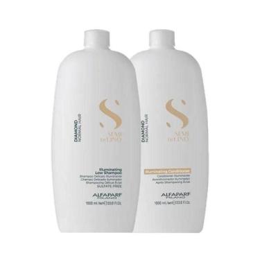 Imagem de Alfaparf Semi Di Lino Diamond Illuminating Kit Shampoo 1L + Condiciona