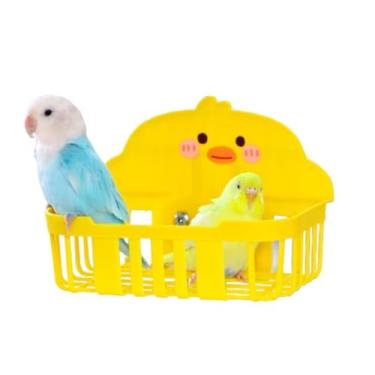 Imagem de Plataforma de plástico para gaiola de pássaros, suporte de plataforma de parafuso duplo para descanso de pássaros, exercício de sono, brinquedo de gaiola de escalada de papagaio para animais pequenos