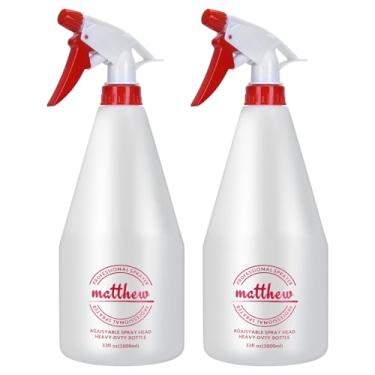 Imagem de Matthew Cleaning, frascos de spray de plástico de 947 ml, frascos de spray profissionais resistentes a produtos químicos, produtos de limpeza, alvejante, seguro para solventes, bocal ajustável e