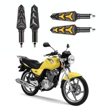 Imagem de KIT 4 Seta Sequencial Pisca de Led Universal Modelo P09S Estrela Moto 