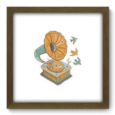 Imagem de Quadro Decorativo - Gramofone - 33cm x 33cm - 055qdgm - Allodi