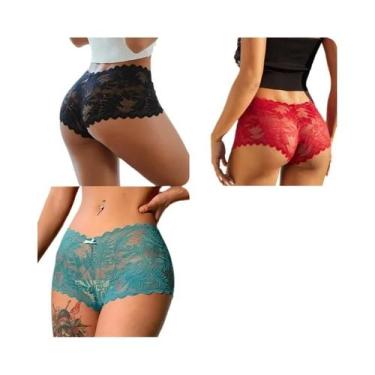 Imagem de Conjunto De Calcinha De Renda Floral Para Mulheres, Lingerie Macia De 